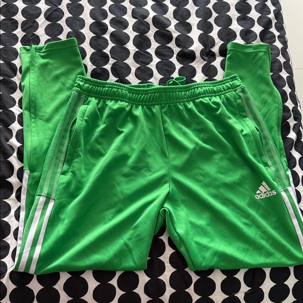 Adidas Men’s Bright Green Joggers LARGE